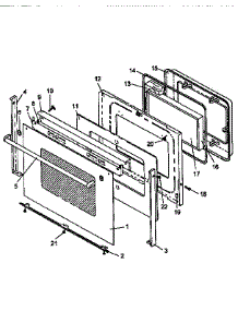 Oven Door Assembly parts for Amana Electric Range ART663E from AppliancePartsPros.com