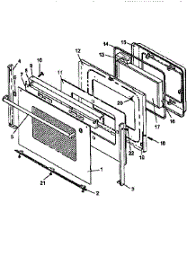 Oven Door Assembly parts for Amana Electric Range ART663LG from AppliancePartsPros.com