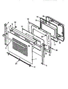 Oven Door Assembly parts for Amana Electric Range ART663WW from AppliancePartsPros.com