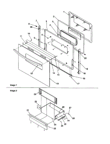 Oven Door And Storage Drawer parts for Amana Electric Range ARTC7021W-P1143814NW from AppliancePartsPros.com