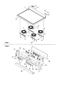 Main Top And Backguard parts for Amana Electric Range ARTC7114WW-P1143804NWW from AppliancePartsPros.com