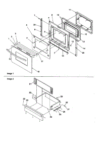 Oven Door And Storage Drawer parts for Amana Electric Range ARTC7114WW-P1143804NWW from AppliancePartsPros.com