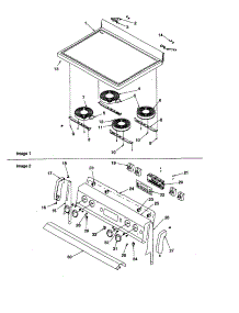 Main Top And Backguard parts for Amana Electric Range ARTC7511LL-P1143691NLL from AppliancePartsPros.com