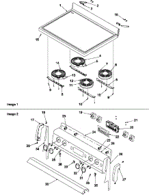 Main Top And Backguard parts for Amana Electric Range ARTC7511WW-P1143643NWW from AppliancePartsPros.com