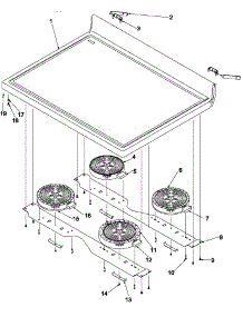 Main Top parts for Amana Electric Range ARTC8600E/P1142675NE from AppliancePartsPros.com