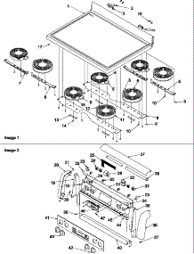 Main Top And Backguard parts for Amana Electric Range ARTC8600E/P1143628NE from AppliancePartsPros.com