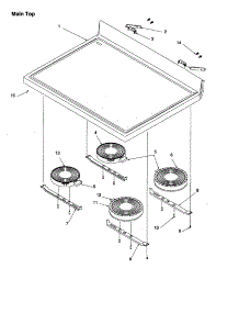 Main Top parts for Amana Electric Range ARTC8600E/P1143819NE from AppliancePartsPros.com
