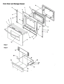 Oven Door And Storage Drawer parts for Amana Electric Range ARTC8600E/P1143819NE from AppliancePartsPros.com