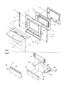 Oven Door And Storage Drawer parts for Amana Electric Range ARTC8621E-P1143818NE from AppliancePartsPros.com