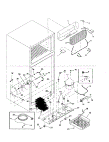 Evaporator / Machine Compartment parts for Amana Top-Mount Refrigerator ARTE805BC-PARTE805BC0 from AppliancePartsPros.com
