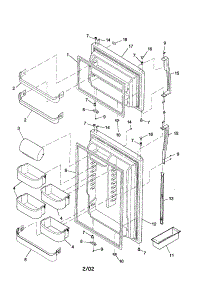 Door / Handles / Shelves parts for Amana Top-Mount Refrigerator ARTE805BW-PARTE805BW0 from AppliancePartsPros.com