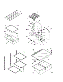 Refrigerator Shelving / Light parts for Amana Top-Mount Refrigerator ARTE805BW-PARTE805BW0 from AppliancePartsPros.com