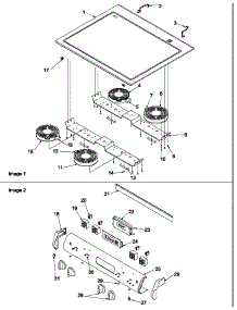 Main Top And Backguard parts for Amana Electric Range ARTS6650E/P1130683NE from AppliancePartsPros.com