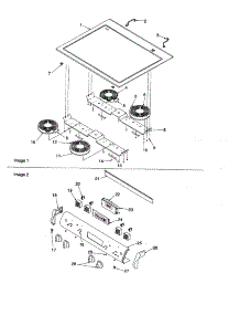 Main Top And Backguard parts for Amana Electric Range ARTS6650E/P1143906NE from AppliancePartsPros.com