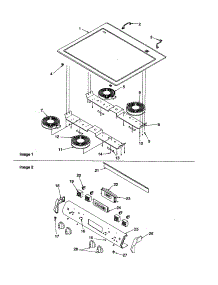 Main Top And Backguard parts for Amana Electric Range ARTS6651CC-P1143903NCC from AppliancePartsPros.com