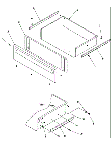 Storage Drawer parts for Amana Electric Range ARTSC8650LL-P1130650NLL from AppliancePartsPros.com