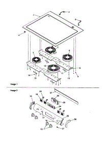 Maintop And Backguard parts for Amana Electric Range ARTSC8651WW-P1143904NWW from AppliancePartsPros.com