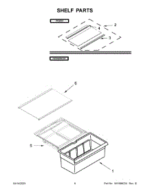 Shelf Parts parts for Amana Top-Mount Refrigerator ARTX3028PB00 from AppliancePartsPros.com