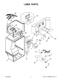Liner Parts parts for Amana Top-Mount Refrigerator ARTX3028PW01 from AppliancePartsPros.com