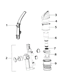 Handle & Dust Cup parts for Eureka Upright Vacuum AS2013A from AppliancePartsPros.com