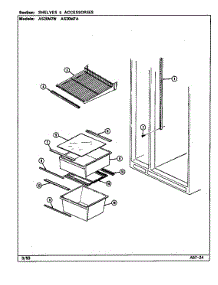 Shelves & Accessories parts for Admiral Side-By-Side Refrigerator AS20M7W/DN01A from AppliancePartsPros.com