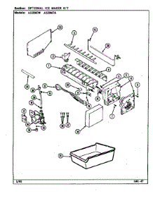 Optional Ice Maker Kit parts for Admiral Side-By-Side Refrigerator AS20M7W/DN01A from AppliancePartsPros.com