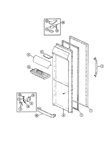 Fresh Food Door parts for Admiral Side-By-Side Refrigerator AS22M8DA-DN34A from AppliancePartsPros.com