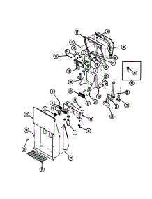 Ice & Water Dispenser parts for Admiral Side-By-Side Refrigerator AS22M8DA-DN34A from AppliancePartsPros.com