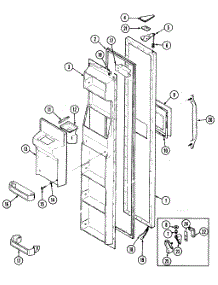 Freezer Door parts for Admiral Side-By-Side Refrigerator AS22M8DA-DN34D from AppliancePartsPros.com