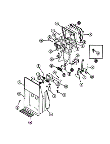 Ice & Water Dispenser parts for Admiral Side-By-Side Refrigerator AS22M8DV-DN33C from AppliancePartsPros.com