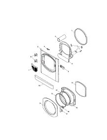 Door Assy parts for Ariston Dryer AS66VX from AppliancePartsPros.com