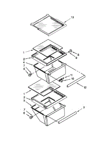 Refrigerator Shelf Parts parts for Amana Side-By-Side Refrigerator ASD2275BRB01 from AppliancePartsPros.com