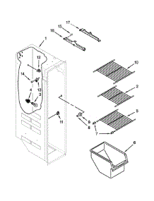 Freezer Liner Parts parts for Amana Side-By-Side Refrigerator ASD2275BRB02 from AppliancePartsPros.com