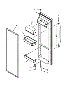 Refrigerator Door Parts parts for Amana Side-By-Side Refrigerator ASD2275BRB02 from AppliancePartsPros.com