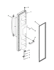 Freezer Door Parts parts for Amana Side-By-Side Refrigerator ASD2275BRS01 from AppliancePartsPros.com