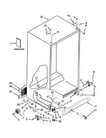 Cabinet Parts parts for Amana Side-By-Side Refrigerator ASD2275BRW01 from AppliancePartsPros.com