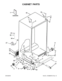 Cabinet Parts parts for Amana Side-By-Side Refrigerator ASD2575BRB03 from AppliancePartsPros.com