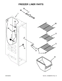Freezer Liner Parts parts for Amana Side-By-Side Refrigerator ASD2575BRB03 from AppliancePartsPros.com