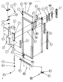 Door / Hinge / Trim Refrigerator parts for Amana Side-By-Side Refrigerator ASE526M-P1164004W from AppliancePartsPros.com