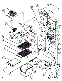 Freezer Shelving & Ref Light parts for Amana Side-By-Side Refrigerator ASE526M-P1164004W from AppliancePartsPros.com
