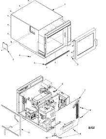 Outercase parts for Amana Microwave ASE9000-P1326309M from AppliancePartsPros.com