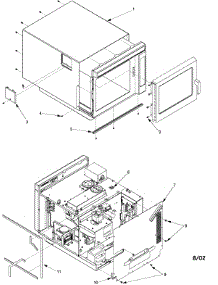Outercase parts for Amana Microwave ASE9000-P1329109M from AppliancePartsPros.com