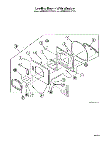 Loading Door-With Window parts for Speed Queen Dryer ASGE8AGW113TW01 from AppliancePartsPros.com