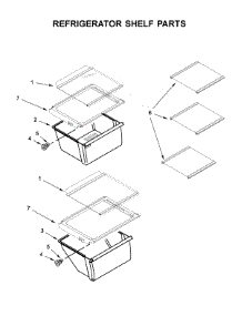 Refrigerator Shelf Parts parts for Amana Side-By-Side Refrigerator ASI2175GRB00 from AppliancePartsPros.com