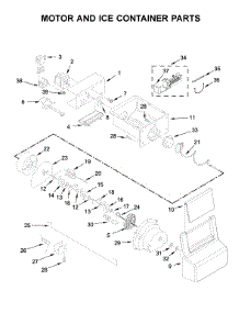 Motor And Ice Container Parts parts for Amana Side-By-Side Refrigerator ASI2175GRB01 from AppliancePartsPros.com