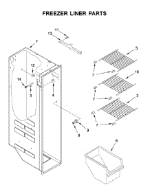 Freezer Liner Parts parts for Amana Side-By-Side Refrigerator ASI2175GRB03 from AppliancePartsPros.com