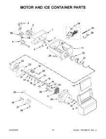 Motor And Ice Container Parts parts for Amana Side-By-Side Refrigerator ASI2175GRB03 from AppliancePartsPros.com