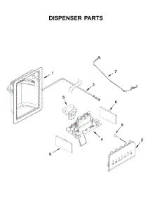 Dispenser Parts parts for Amana Side-By-Side Refrigerator ASI2175GRB03 from AppliancePartsPros.com