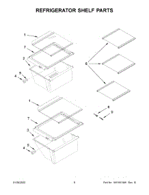 Refrigerator Shelf Parts parts for Amana Side-By-Side Refrigerator ASI2175GRB07 from AppliancePartsPros.com