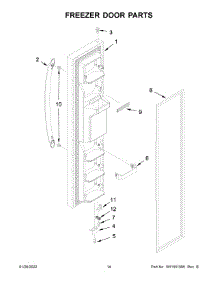 Freezer Door Parts parts for Amana Side-By-Side Refrigerator ASI2175GRB07 from AppliancePartsPros.com
